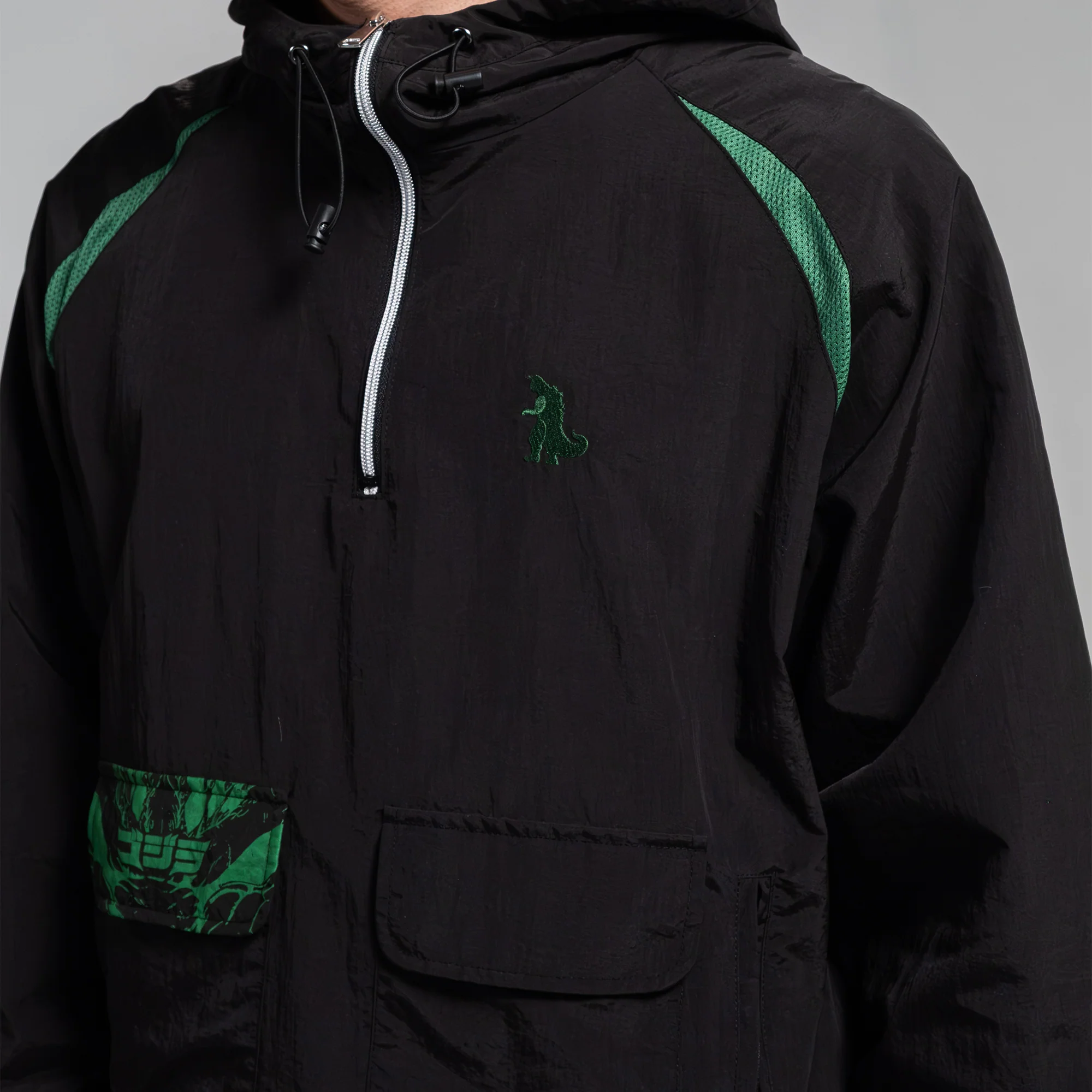 Godzilla Essential Track Jacket – Green and Black Edition - Image 5