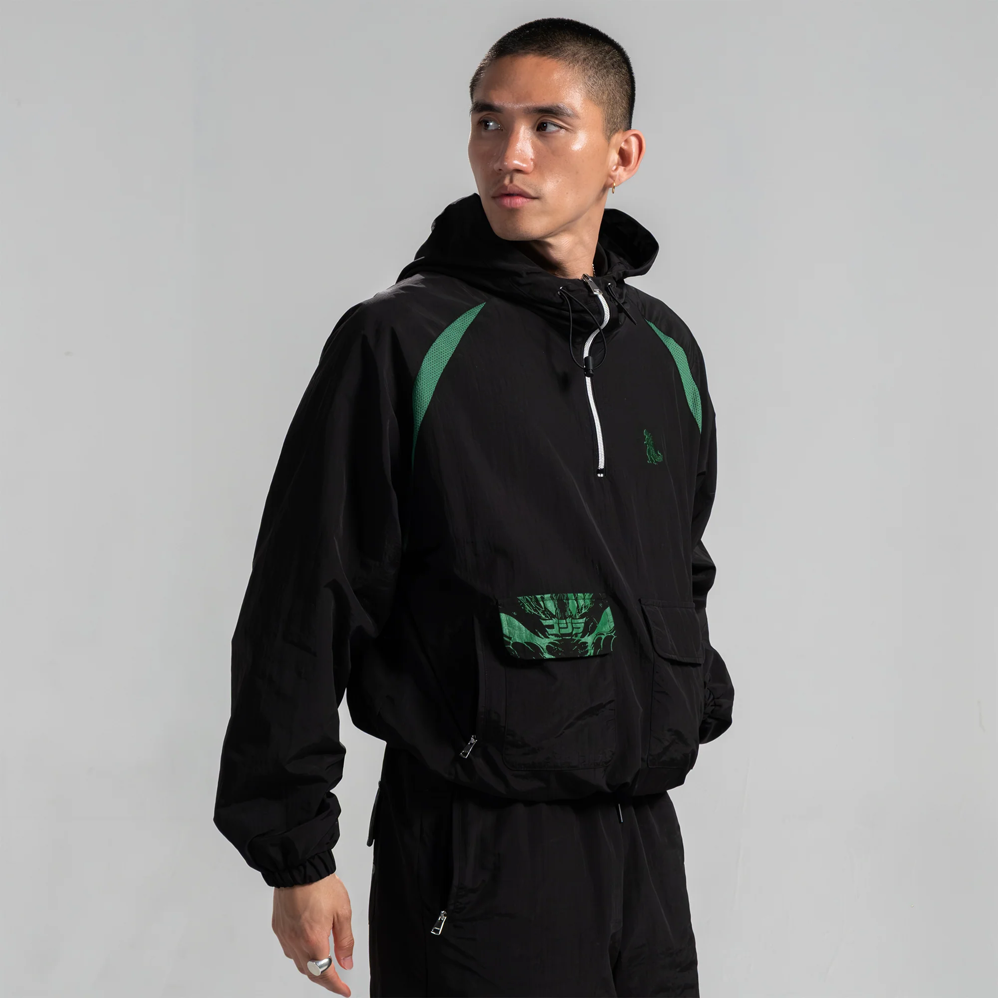 Godzilla Essential Track Jacket – Green and Black Edition - Image 7