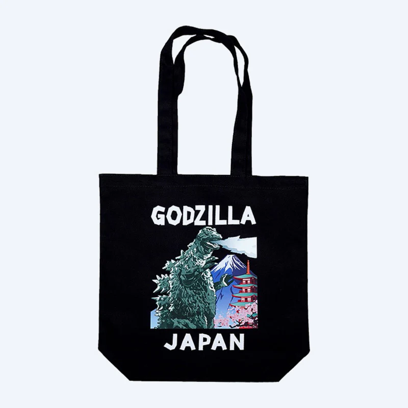 Godzilla Black Tote Bag