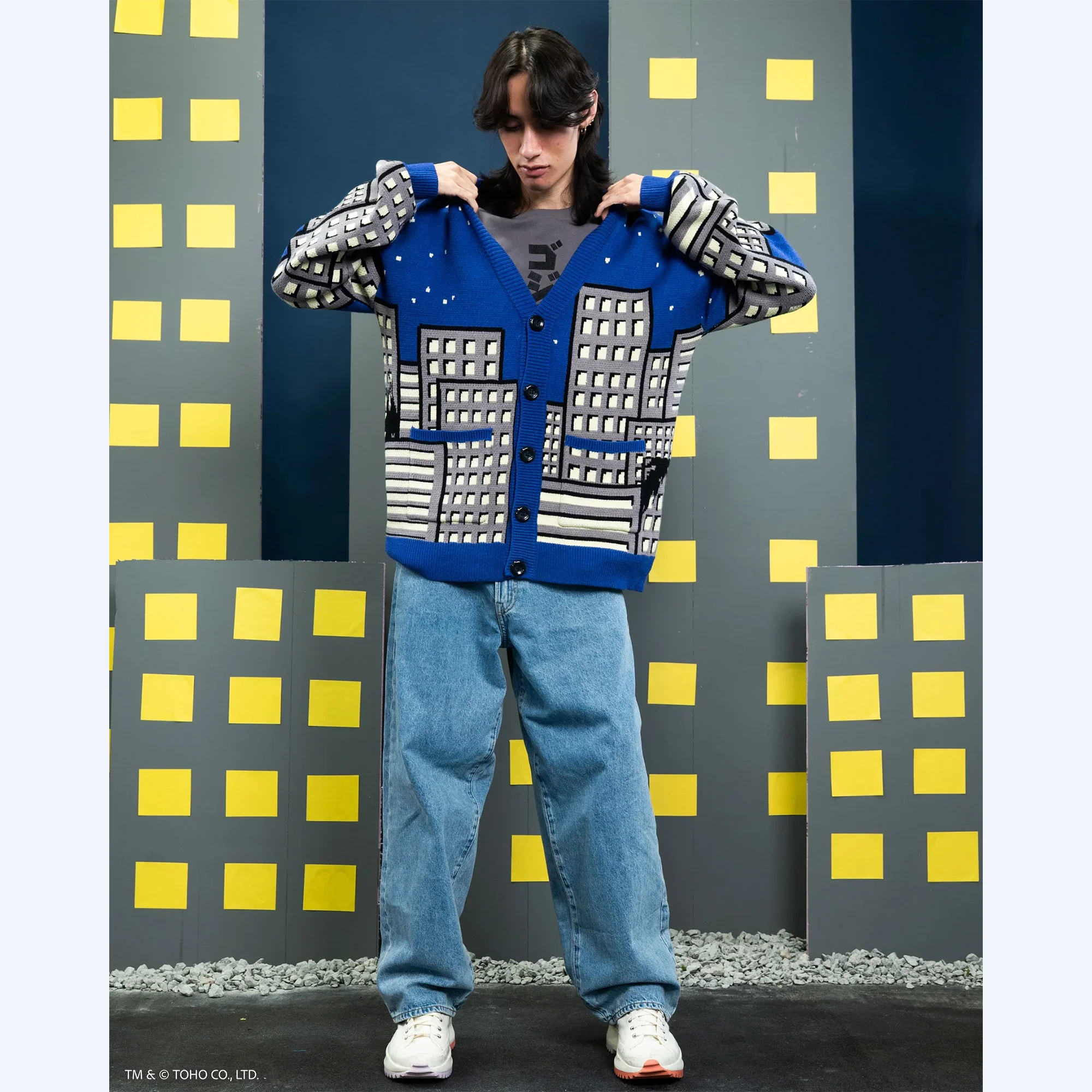 Godzilla Cityscape Cardigan - Image 3