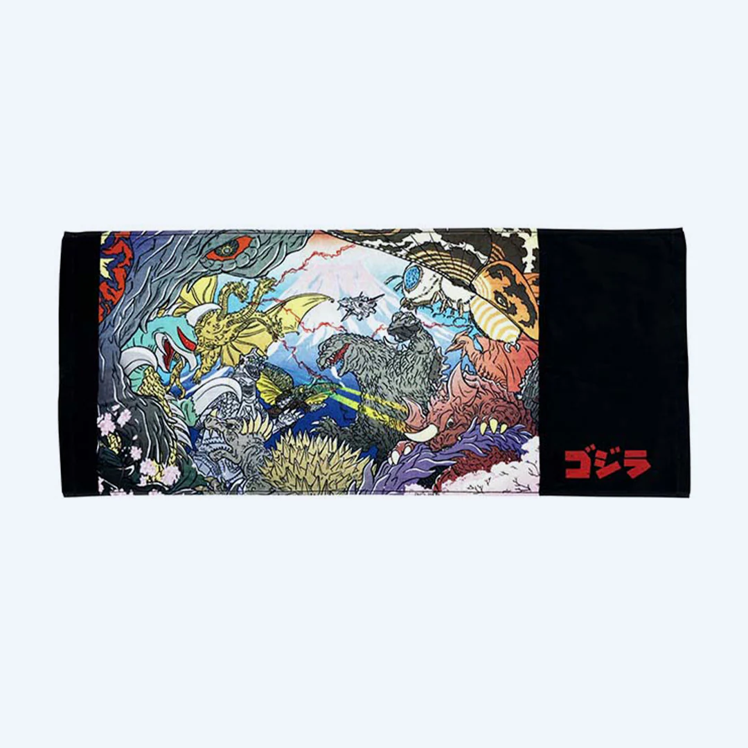 Fuji Monster Battle Godzilla Face Towel
