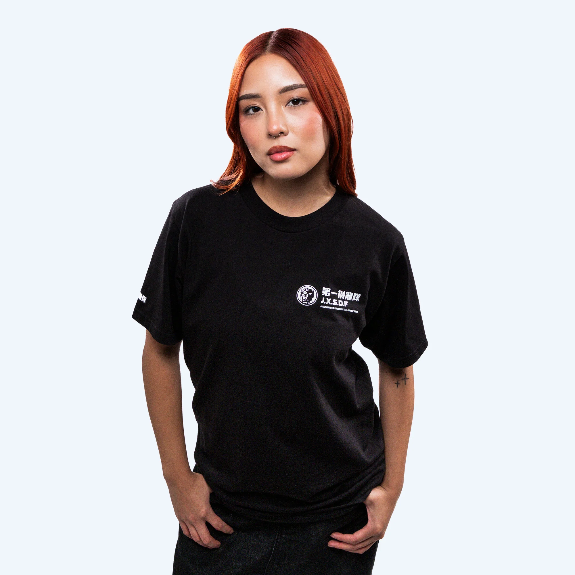 Godzilla JXSDF Black T-Shirt - Image 5