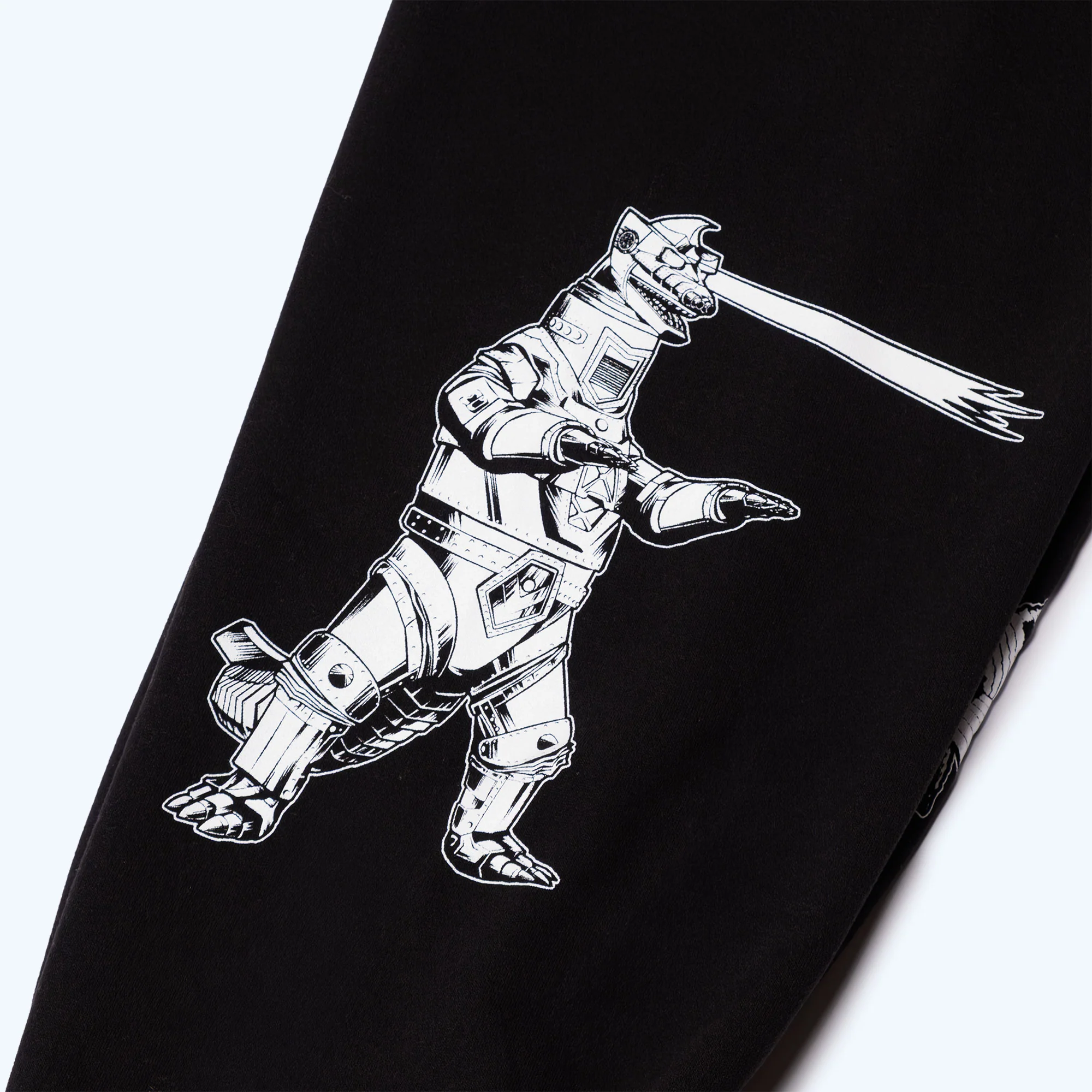 Godzilla Kaiju Print Sweatpants - Black - Image 5