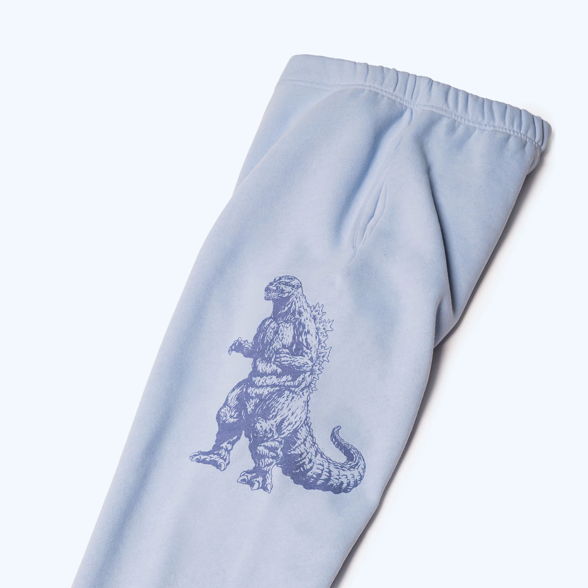 Godzilla Kaiju Print Sweatpants - Blue - Image 5