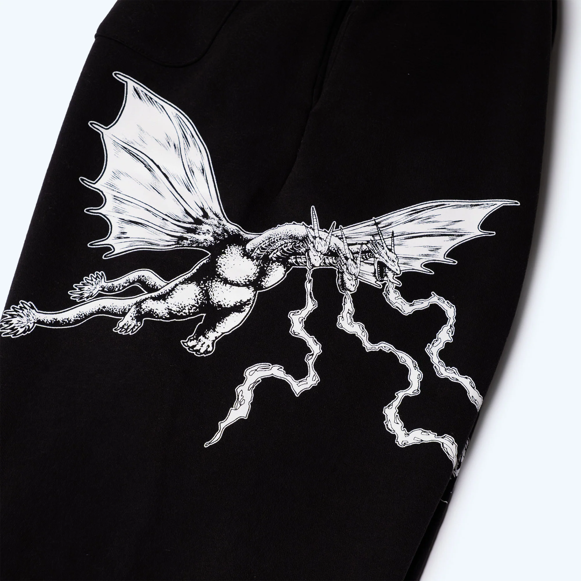 Godzilla Kaiju Print Sweatsuit Set - Black - Image 10