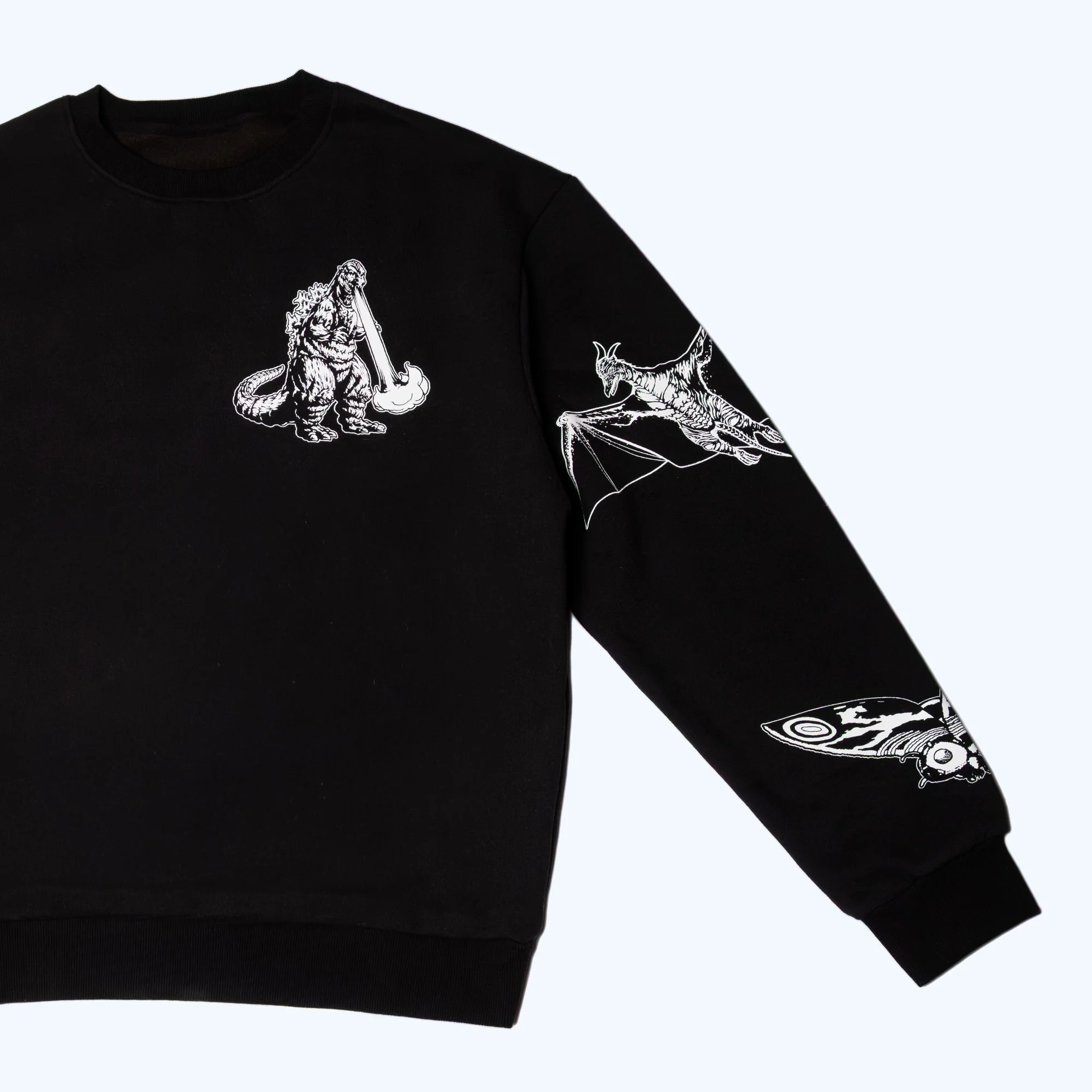 Godzilla Kaiju Print Sweatshirt - Black - Image 5