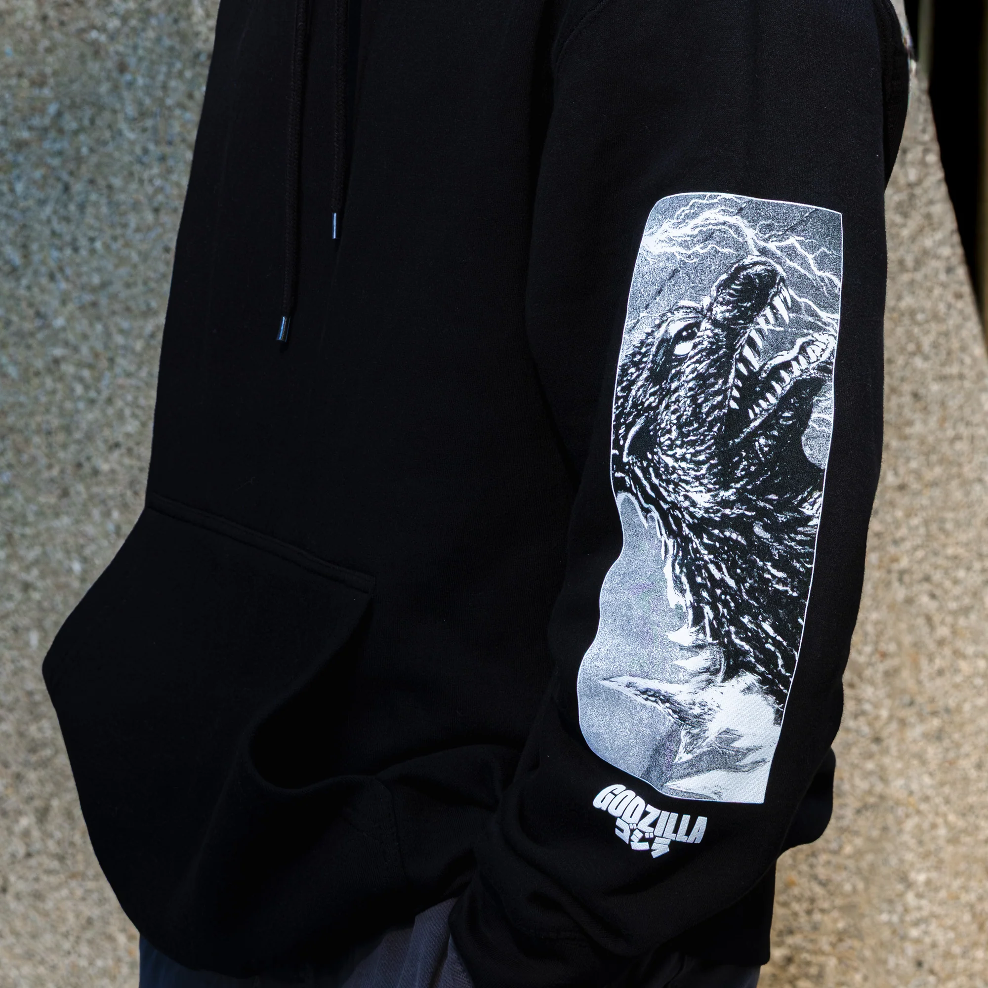 Godzilla Photo Pullover Hoodie - Black - Image 7