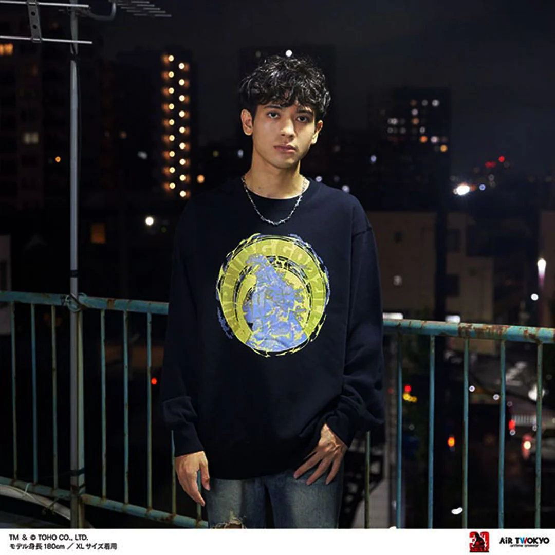 Godzilla vs. Destoroyah 30th Anniversary Scene Illustration Sweatshirt 2 (Burning Godzilla) - Image 4