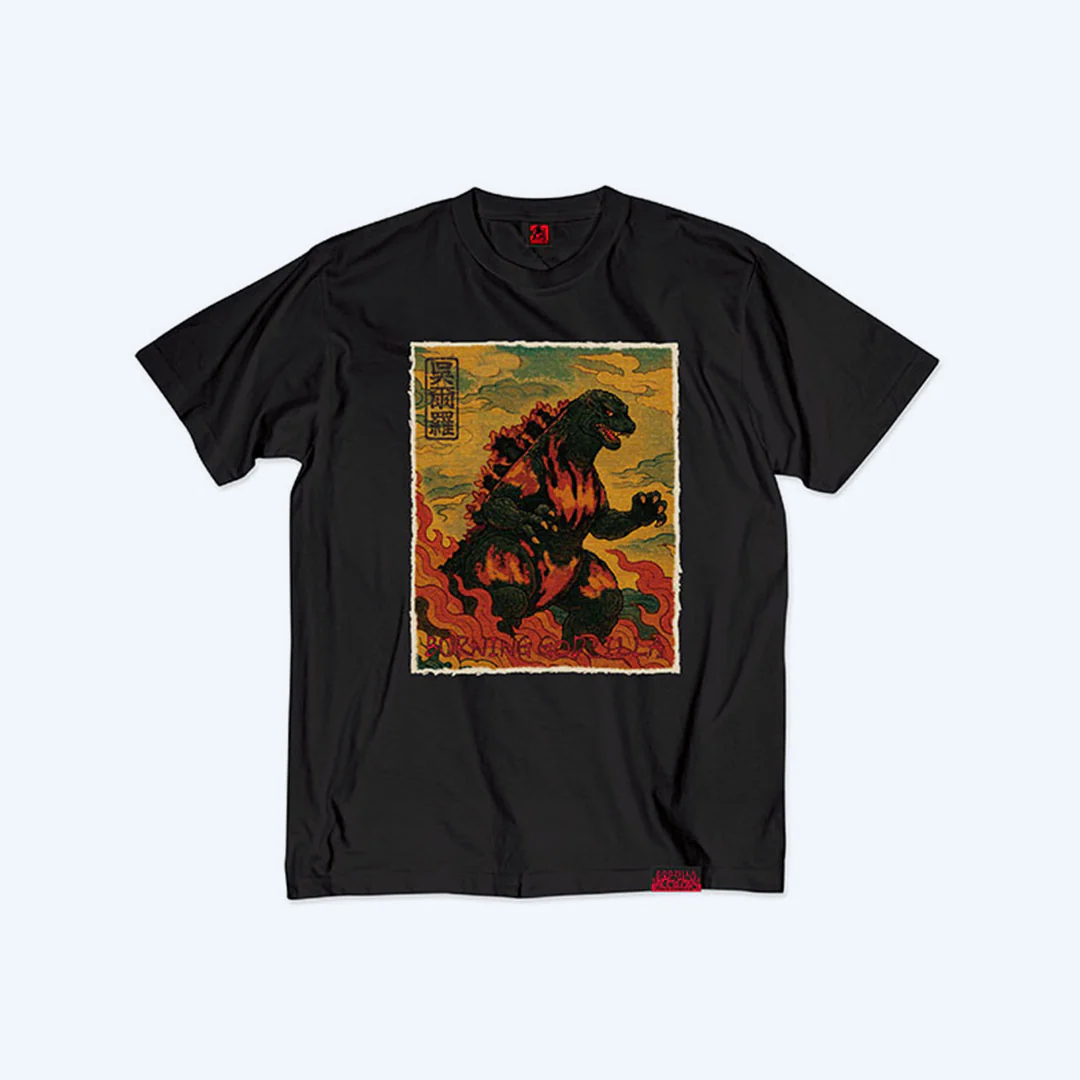 Godzilla vs. Destoroyah 30th Anniversary Scene Illustration T-Shirt 1 Black