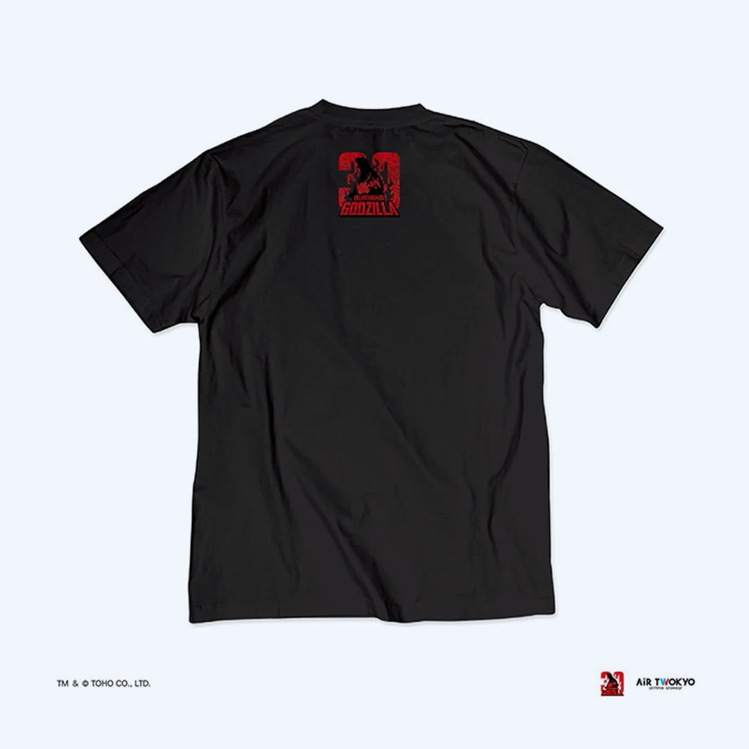 Godzilla vs. Destoroyah 30th Anniversary Scene Illustration T-Shirt 3 (Destoroyah (Flying Object)) Black - Image 2