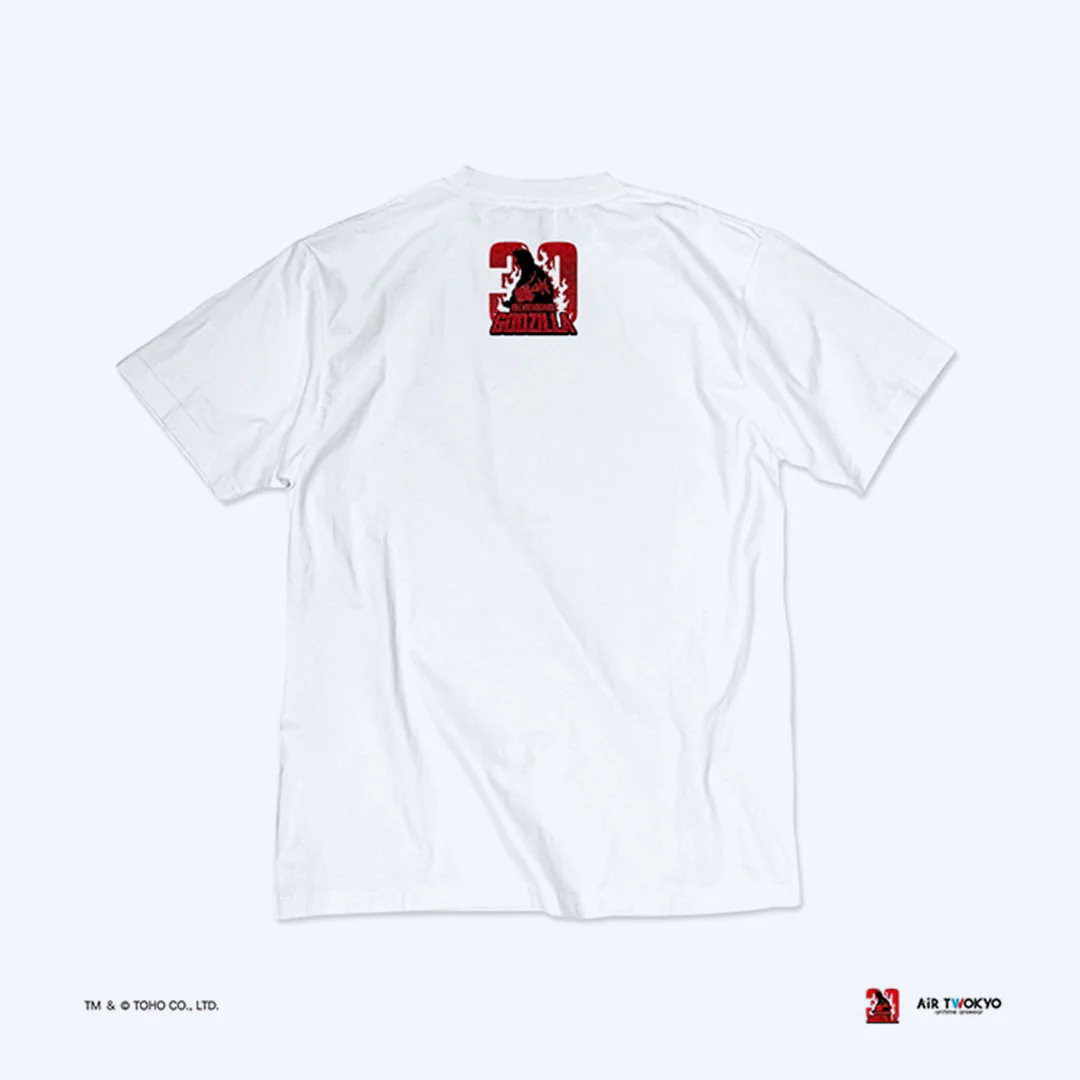 Godzilla vs. Destoroyah 30th Anniversary Scene Illustration T-Shirt 4 (Godzilla Jr.) White - Image 2
