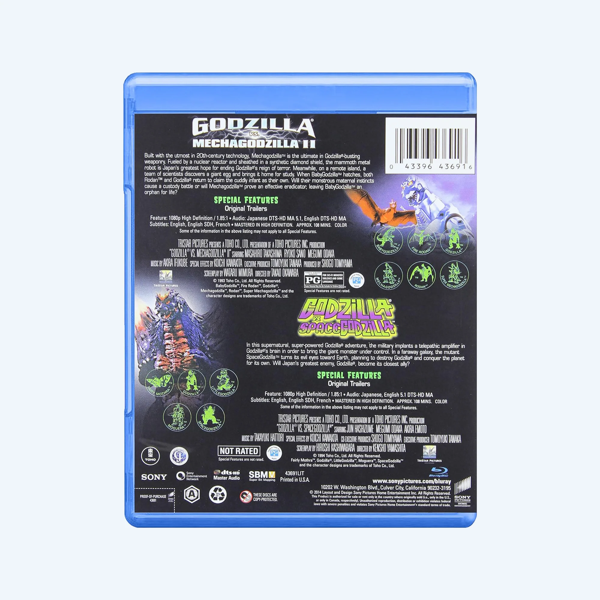 Godzilla vs. Mechagodzilla II / Godzilla vs. Spacegodzilla Blu-Ray - Image 2