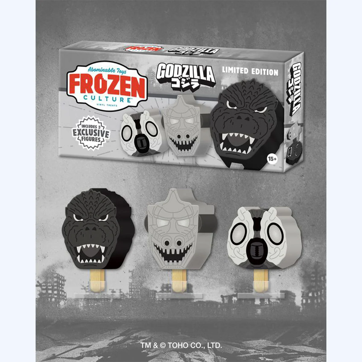 Godzilla x Frozen Culture Black and White Figure Set - Image 2