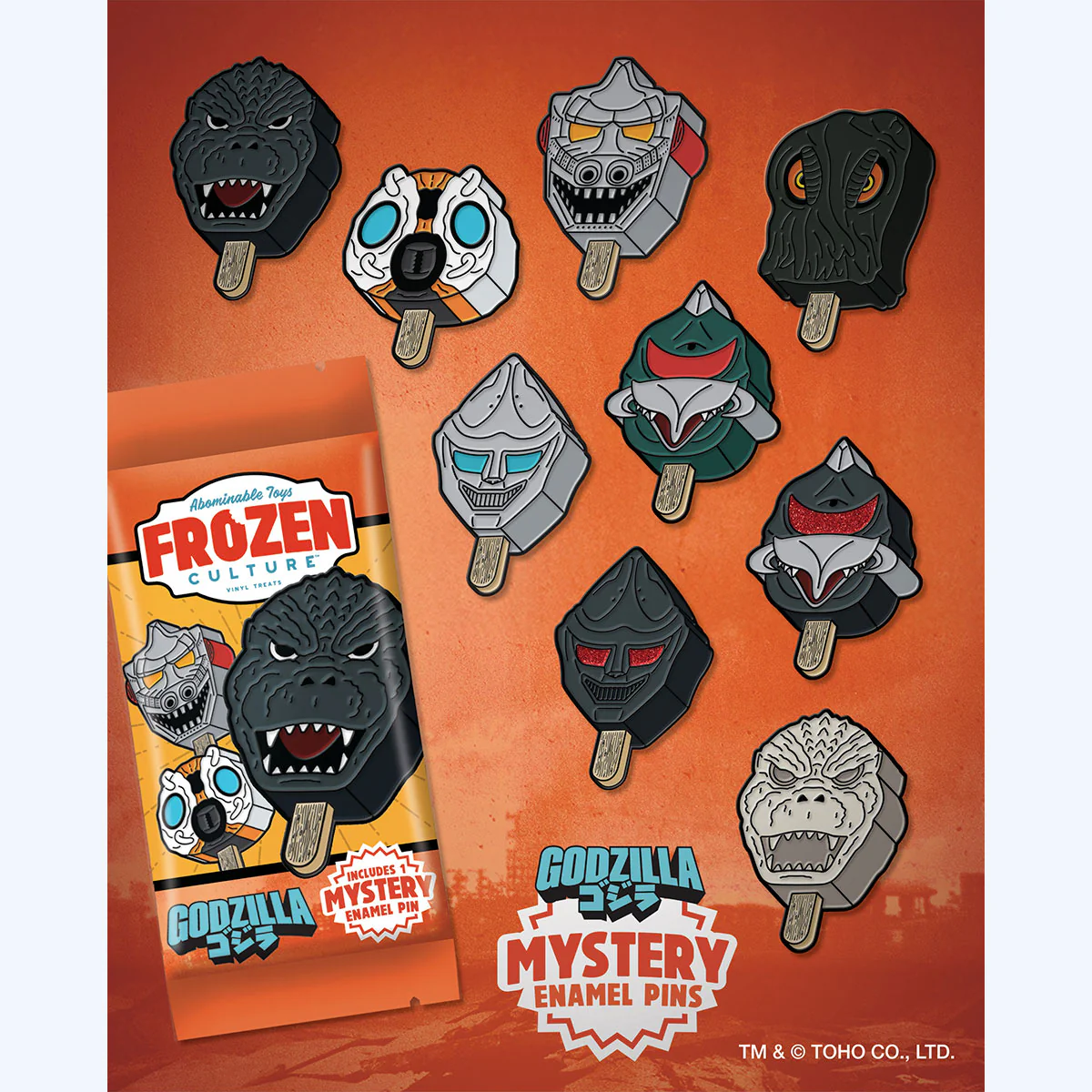 Godzilla x Frozen Culture Mystery Enamel Pin Series 1 - Image 2