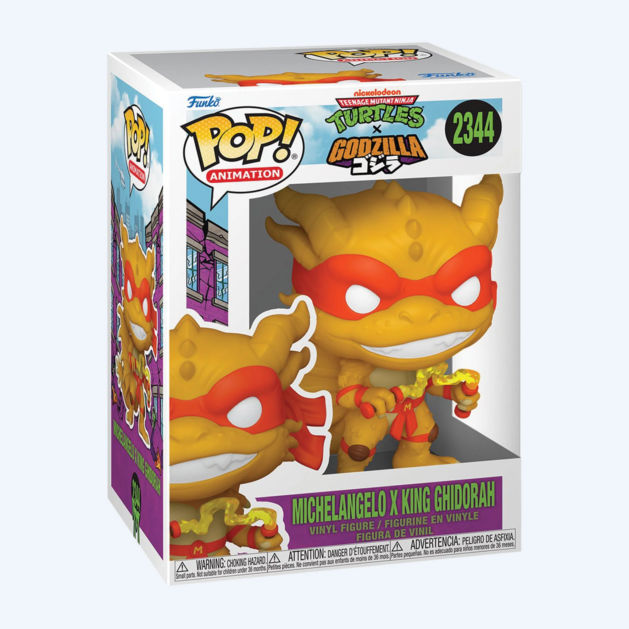 Godzilla x Teenage Mutant Ninja Turtles Michelangelo x King Ghidorah Funko Pop! Vinyl Figure - Image 2