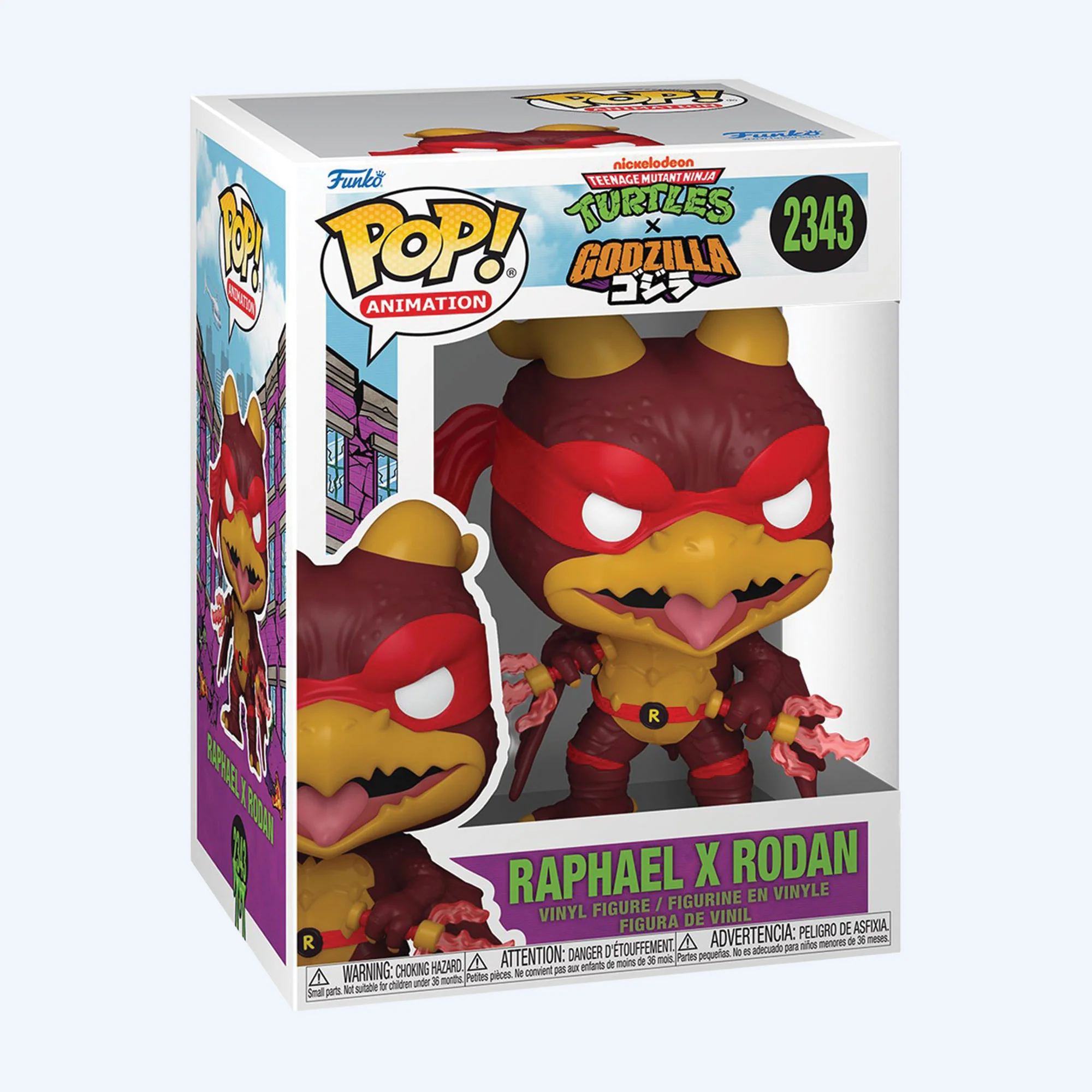 Godzilla x Teenage Mutant Ninja Turtles Raphael x Rodan Funko Pop! Vinyl Figure - Image 2