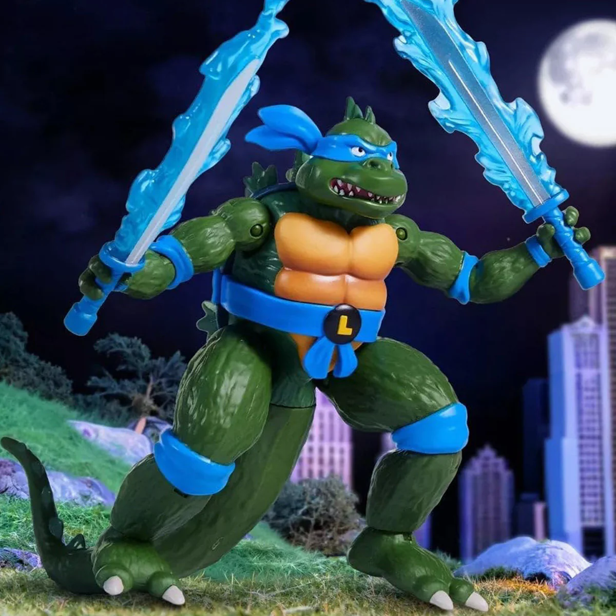 Teenage Mutant Ninja Turtles & Godzilla Cross-over:  Leonardo x Godzilla Figure - Image 7