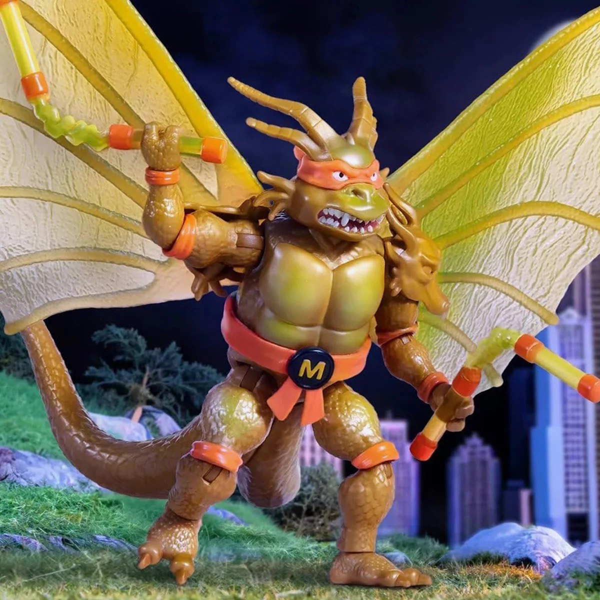 Teenage Mutant Ninja Turtles & Godzilla Cross-over: Michelangelo x King Ghidorah Figure - Image 7